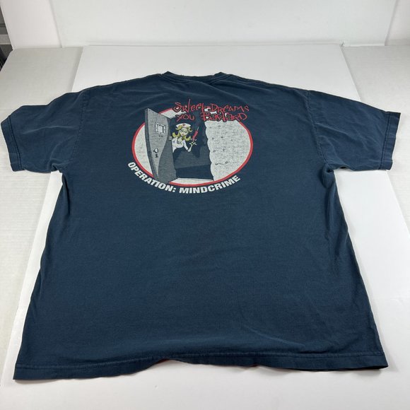 Y2K Queensryche Mindcrime 2 Shirt Extra Large Black Faded Thrashed Anti Jab Tee - Picture 12 of 16